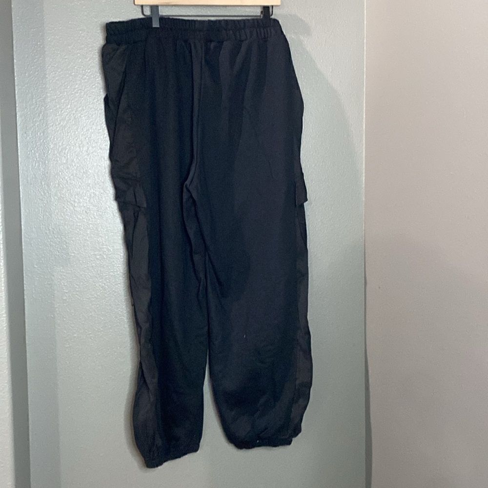 fashion nova black cargo sweat jogger pants plus new - Picture 11 of 12